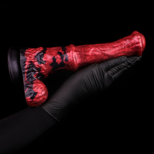 Gode Ce Cheval – Pénis Fantaisie Monstre en Silicone Platine | 25,4 cm | 5,5 cm de Diamètre | Ventouse | Domlust