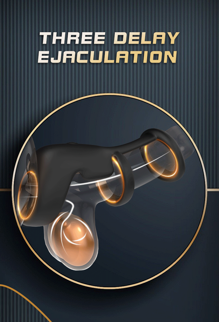 Triple-Lock Silicone Vibrating Cock Ring – Remote Controlled Endurance Enhancer for Delayed Ejaculation