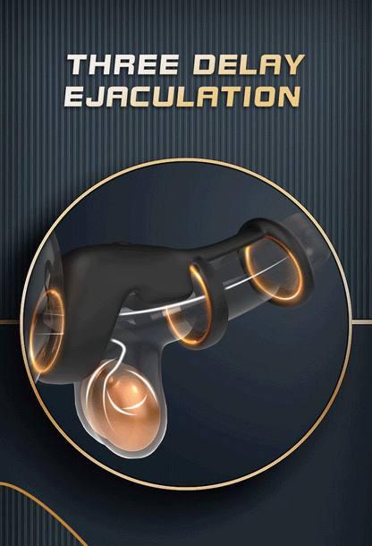 Triple-Lock Silicone Vibrating Cock Ring – Remote Controlled Endurance Enhancer for Delayed Ejaculation