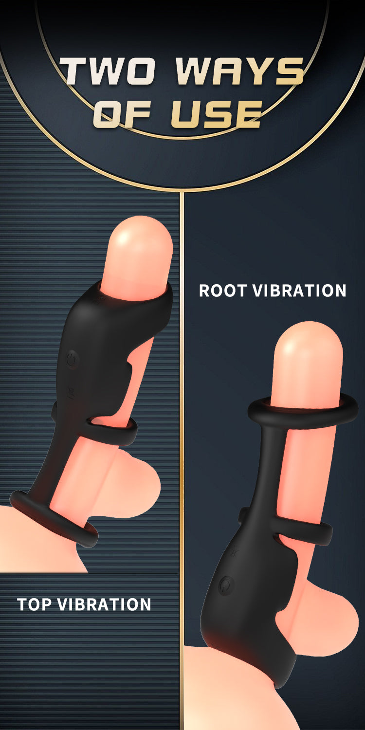 Triple-Lock Silicone Vibrating Cock Ring – Remote Controlled Endurance Enhancer for Delayed Ejaculation