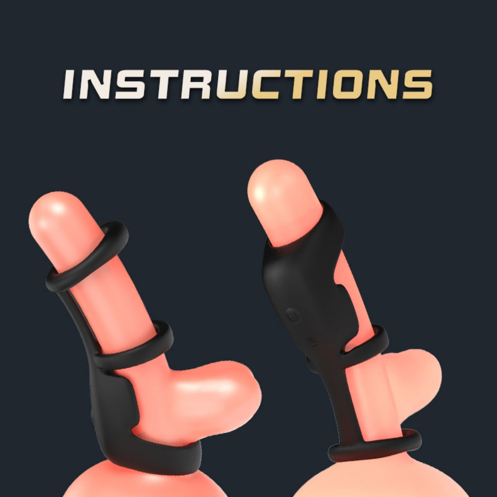 Triple-Lock Silicone Vibrating Cock Ring – Remote Controlled Endurance Enhancer for Delayed Ejaculation