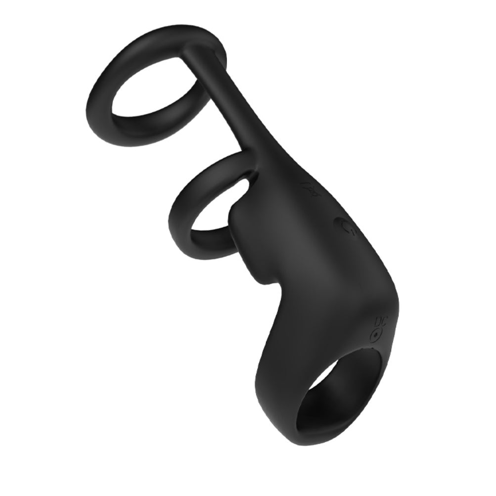 Triple-Lock Silicone Vibrating Cock Ring – Remote Controlled Endurance Enhancer for Delayed Ejaculation