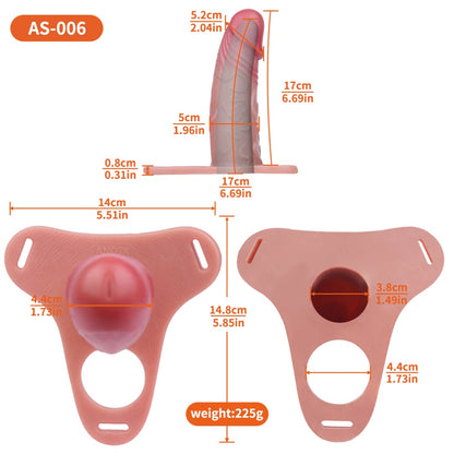 Flesh-Like Silicone Realistic Strap-On Cock Sleeve - Male Penis Stamina Extension and Control Tool