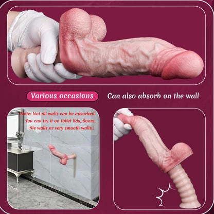 Handheld Realistic Silicone Dildo – Stimulating Vaginal Insertion Toy for Women