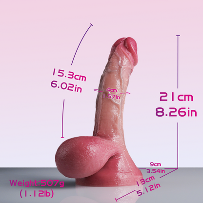Insertable Realistic Flesh Silicone Dildo – Vaginal G-Spot Stimulation Toy for Women