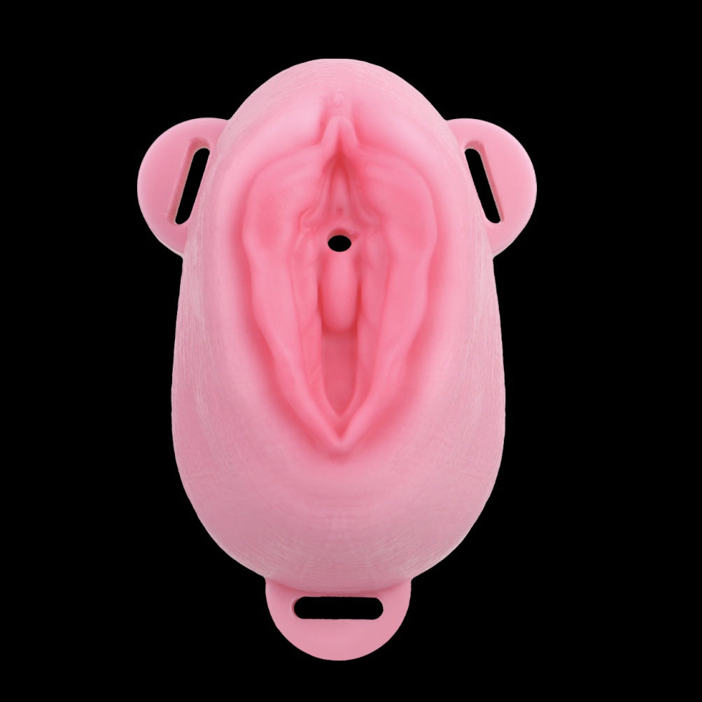 Fantasy Insertable Strap-on Fake Vagina – Realistic Pink Silicone Shemale Prop