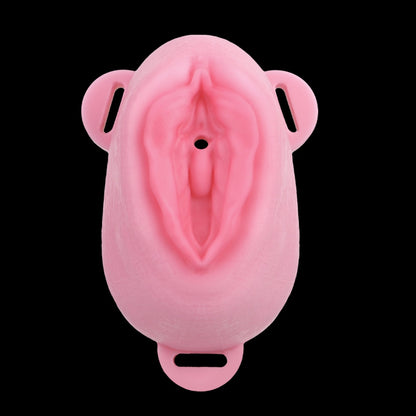 Fantasy Insertable Strap-on Fake Vagina – Realistic Pink Silicone Shemale Prop