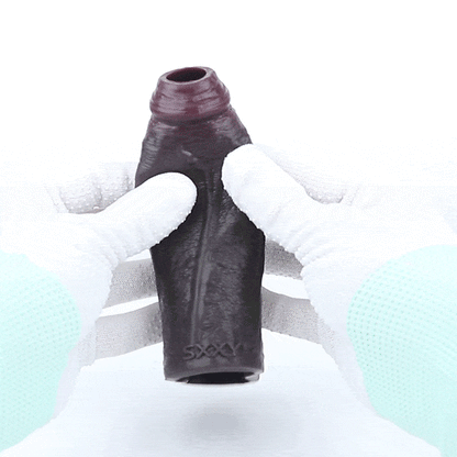 Realistic Black Silicone Penis Sleeve-Delay Erection & Girth Enhancer Premium Sex Toys for Men