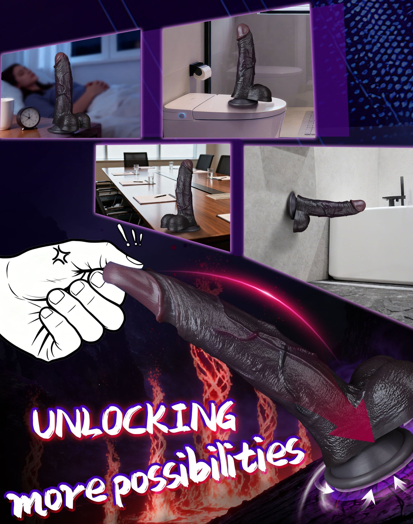 Realistic Dual-Layer Silicone Dildo with Suction Cup - Vaginal Thrusting Masturbation Sex Toy for Women