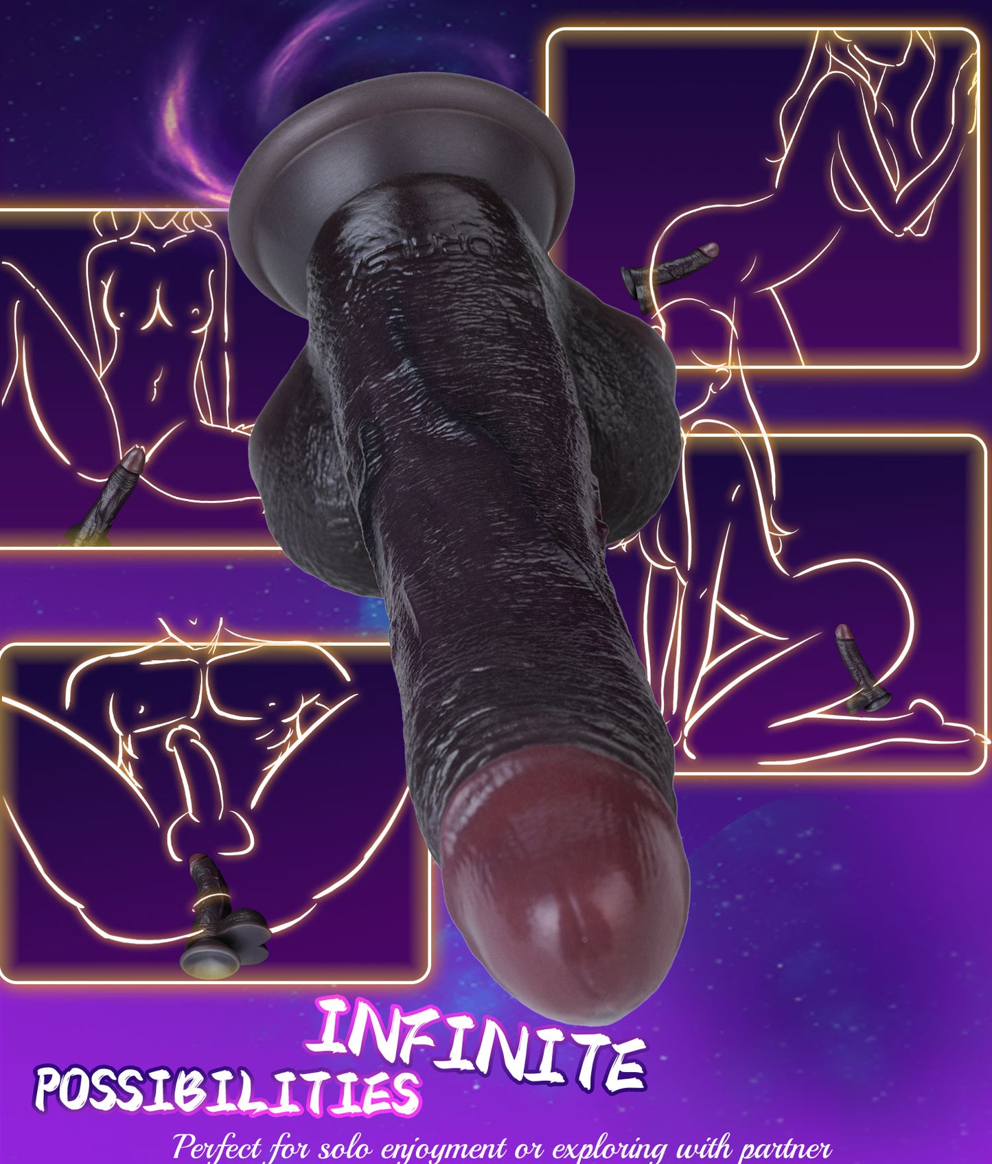 Realistic Dual-Layer Silicone Dildo with Suction Cup - Vaginal Thrusting Masturbation Sex Toy for Women