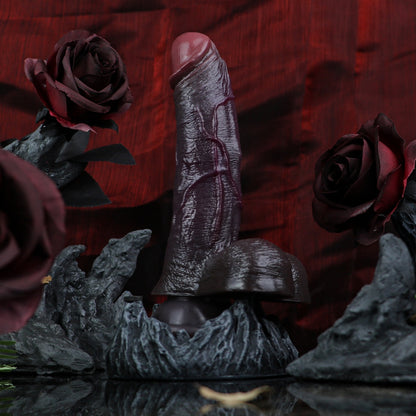 Realistic Dual-Layer Silicone Dildo with Suction Cup - Vaginal Thrusting Masturbation Sex Toy for Women