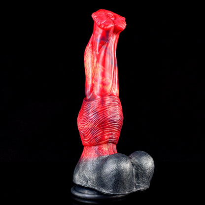 Godemiché cheval fantastique en silicone rouge sang – Orgasme profond du point G et sextoys monstrueux