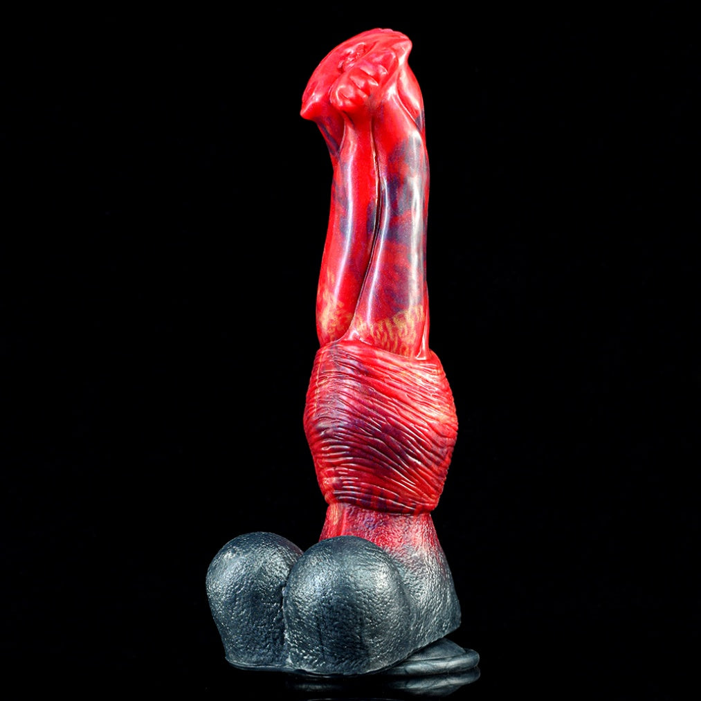 Godemiché cheval fantastique en silicone rouge sang – Orgasme profond du point G et sextoys monstrueux