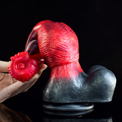 Godemiché cheval fantastique en silicone rouge sang – Orgasme profond du point G et sextoys monstrueux