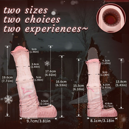 Realistic Horse Fantasy Cock Sleeve – Silicone Penis Extender with Scrotum Lock for ED Solutions