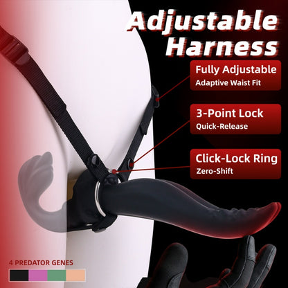 Two-Headed Predator Rocky – Monster Dildo Strap-On G-Spot Vibrator for Lesbian Couples