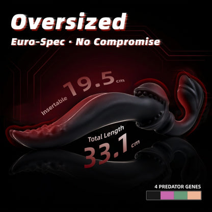 Two-Headed Predator Rocky – Monster Dildo Strap-On G-Spot Vibrator for Lesbian Couples