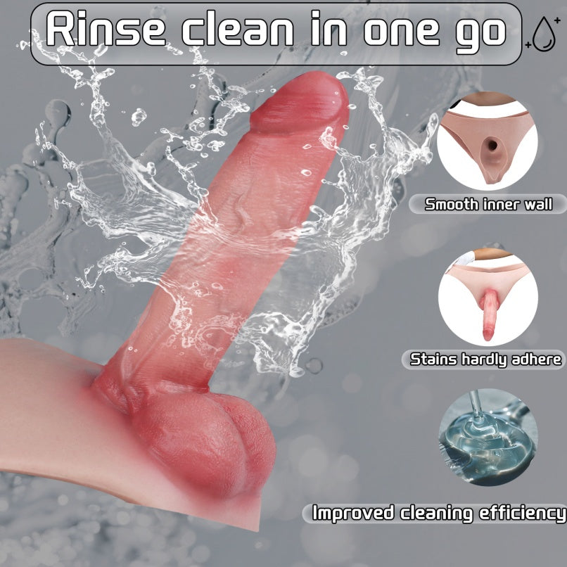 ED Improvement Wearable Penis Sleeve Panties – Realistic Silicone Texture for Girth & Length Enhancement