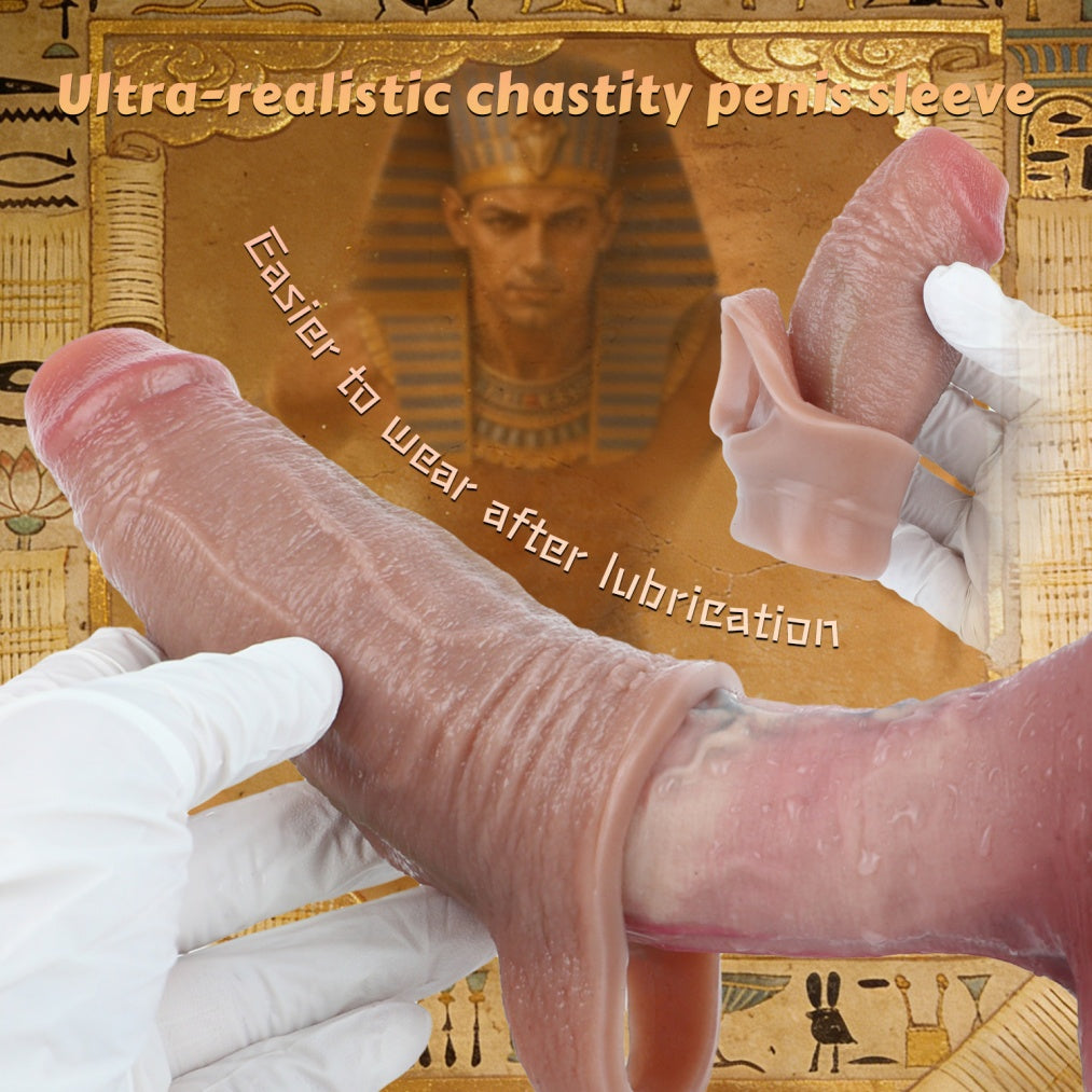 Fleischige Silikon Realistische Tragbare Penishülle – Verbessert die Erektion und Verzögert den Samenerguss Sexspielzeug