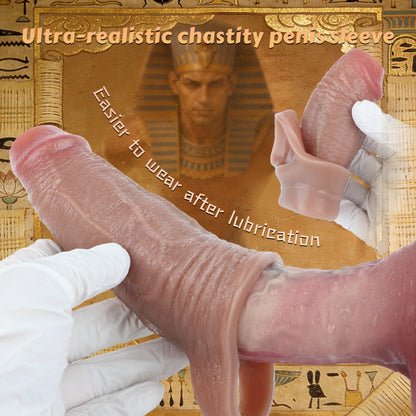 Fleischige Silikon Realistische Tragbare Penishülle – Verbessert die Erektion und Verzögert den Samenerguss Sexspielzeug