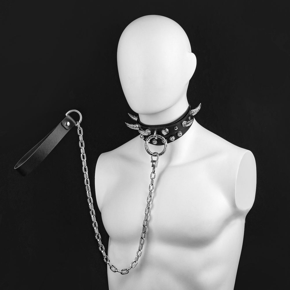 Leine Leder Strap-on Halsband - Master-Slave Training Kinky Sex Toys