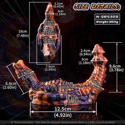 Tailflame Dragon Rider – Fantasy Beast-Themed Grinder Sex Toy | Platinum Silicone