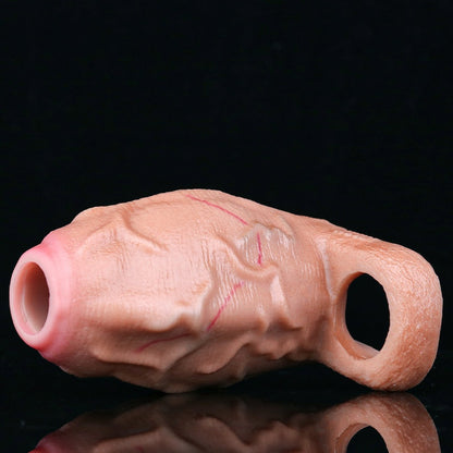 Localized Swelling Fantasy Penis Sleeve – Male Extension and Ejaculation Control Sex Toys