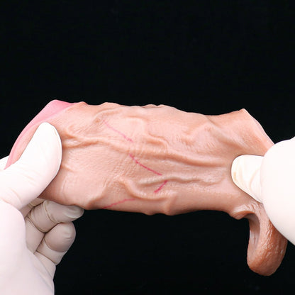 Localized Swelling Fantasy Penis Sleeve – Male Extension and Ejaculation Control Sex Toys