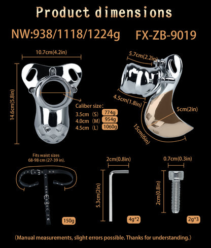 Stainless Steel Strap-On Bondage Sheath Underwear - Penis Lifting and Erectile Support Toy for Men