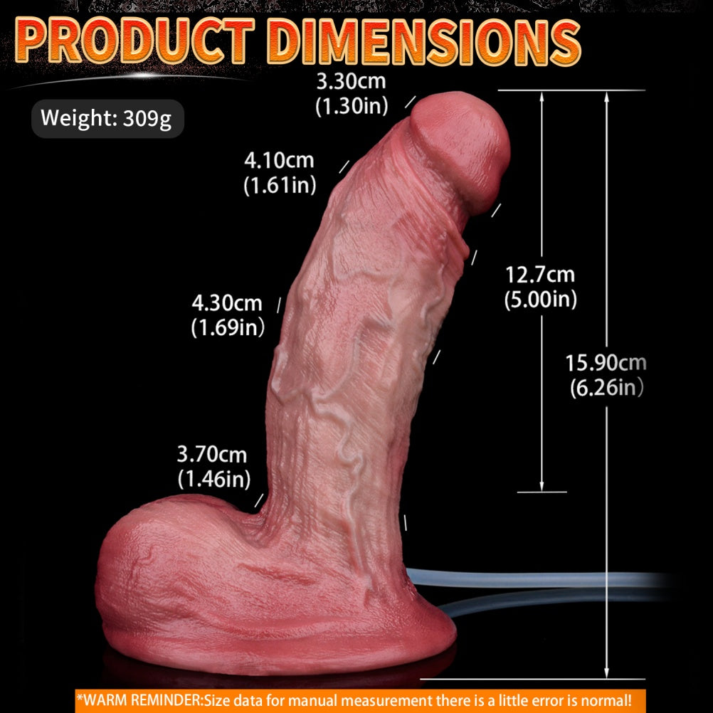 Meaty Silicone Realistic Squirt Dildo - Simulated Ejaculation Female Masturbation Toys