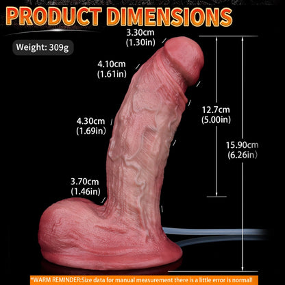 Meaty Silicone Realistic Squirt Dildo - Simulated Ejaculation Female Masturbation Toys
