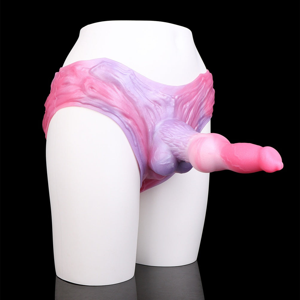 Fantasy Dog-Shaped Silicone Penis Sleeve Underwear – Secure and Firm-Fitting Penis Extension Gear