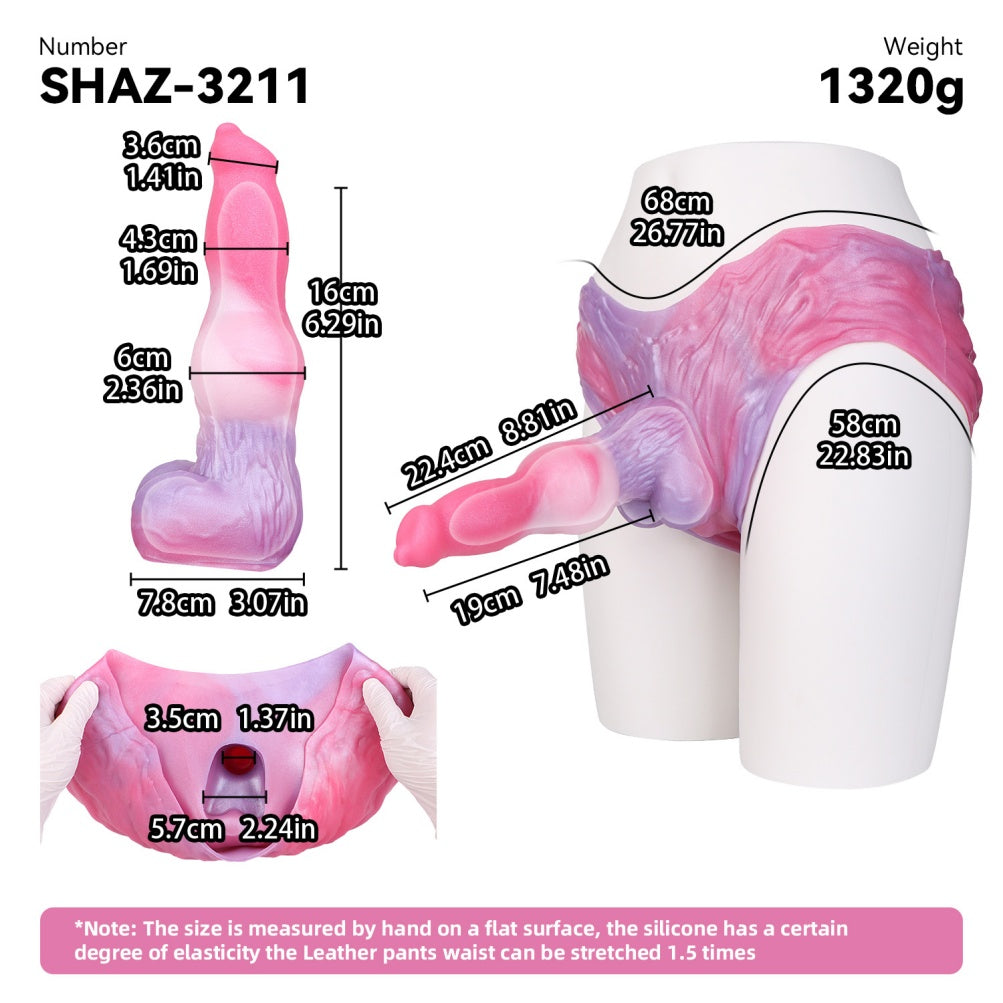 Fantasy Dog-Shaped Silicone Penis Sleeve Underwear – Secure and Firm-Fitting Penis Extension Gear