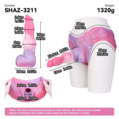 Fantasy Dog-Shaped Silicone Penis Sleeve Underwear – Secure and Firm-Fitting Penis Extension Gear