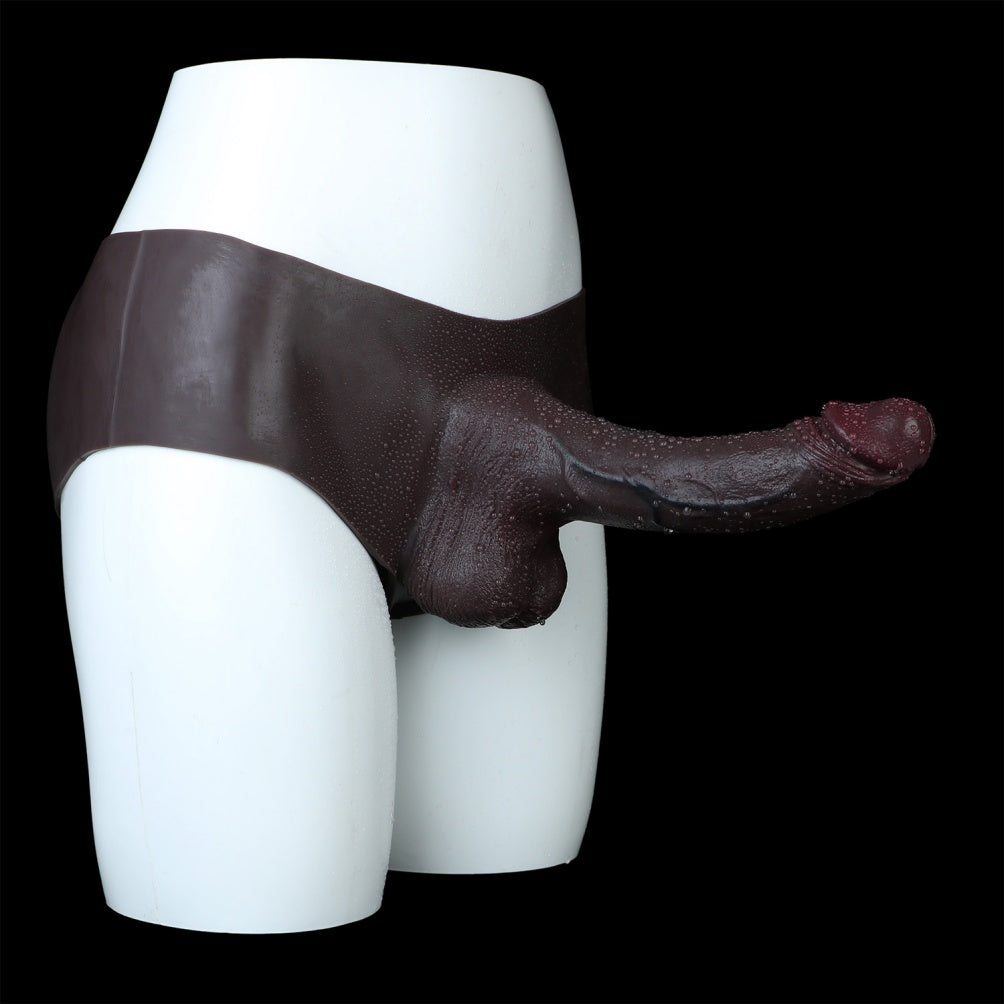 Penis Enlargement and Girth Strap-On Sheath Underwear - Realistic Skin-Like Silicone Male Toy