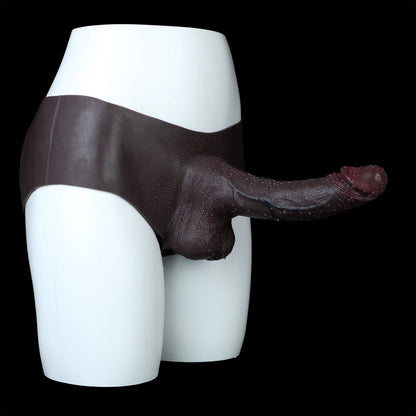 Penis Enlargement and Girth Strap-On Sheath Underwear - Realistic Skin-Like Silicone Male Toy