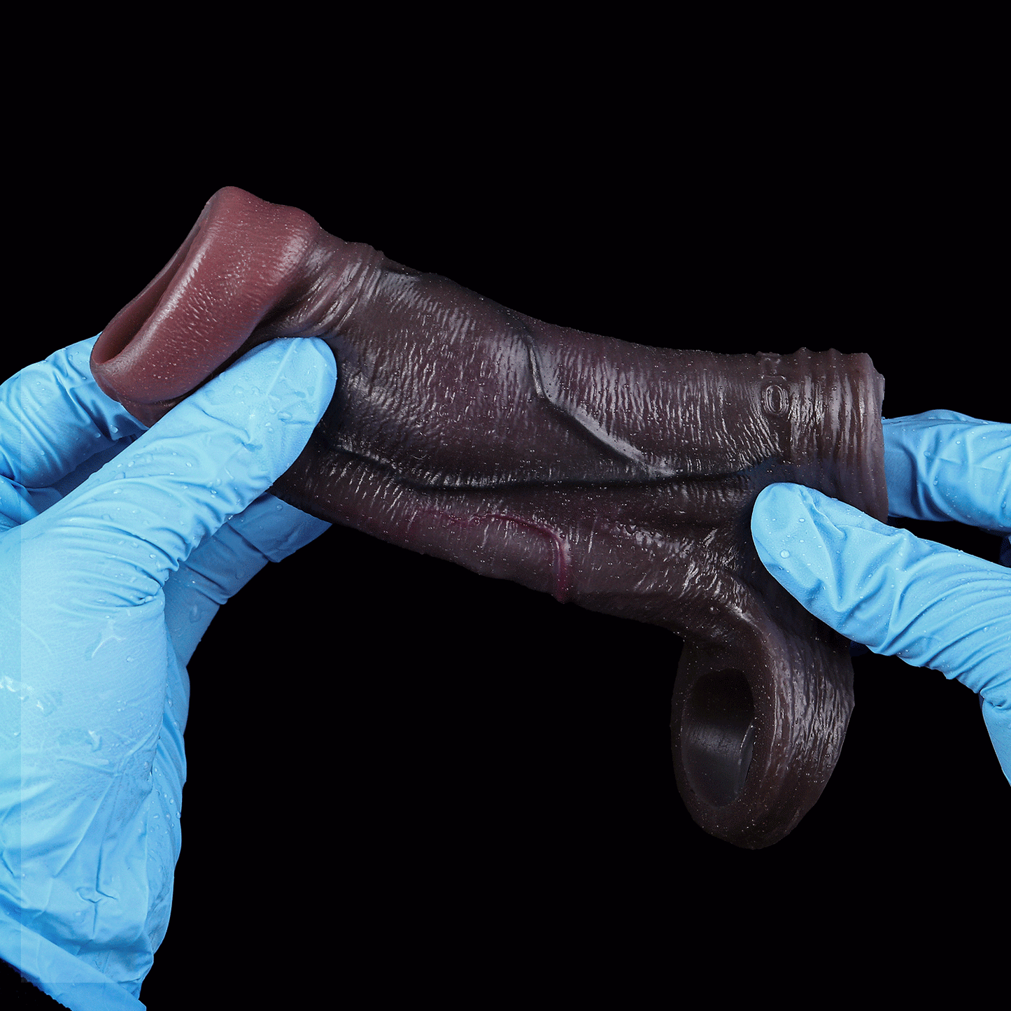 Wearable Locking Silicone Realistic Cock Sleeve - Penis Extender Sex Toy for Improving Male Erections