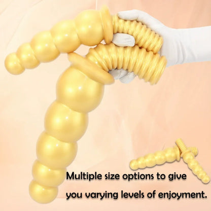 Handheld Fantasy Anal Beads Silikondildo - Weibliches Fisting-Expansions-Masturbationsspielzeug