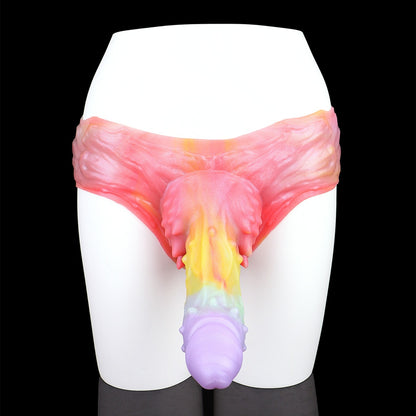 Touchpoint Fantasy Colorful Silicone Sheath Underwear – Male Penis Enlargement and Girth Enhancement Tool