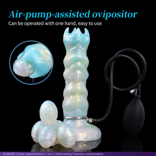 Spiral Silicone Fantasy Dildo Ovipositor – Female Anal and Vaginal Stimulator