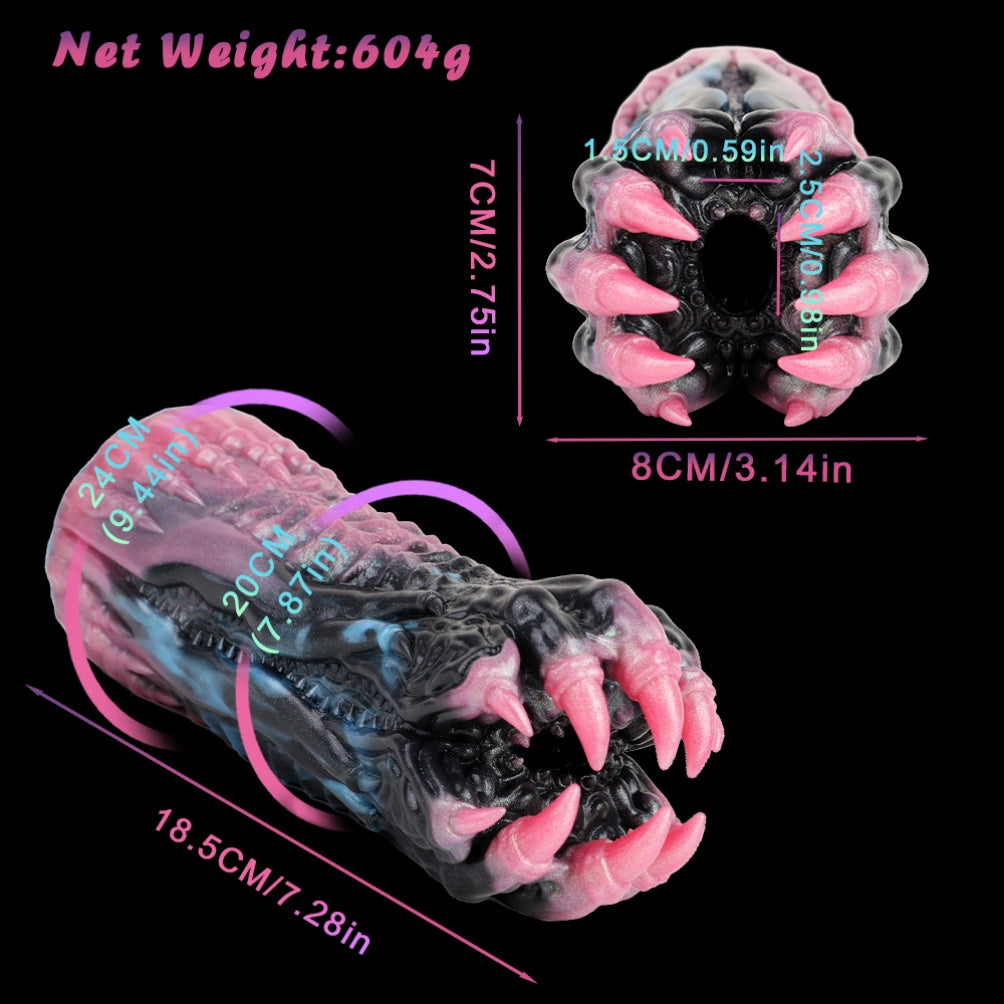 Fantasy Demon Claw Pocket Pussy – Liquid Silicone Male Masturbator for Intense Blowjobs