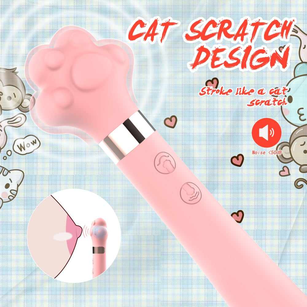 Fantasy Cat Paw G-Spot Vibrating Magic Wand – Insertable Female Vaginal Stimulator