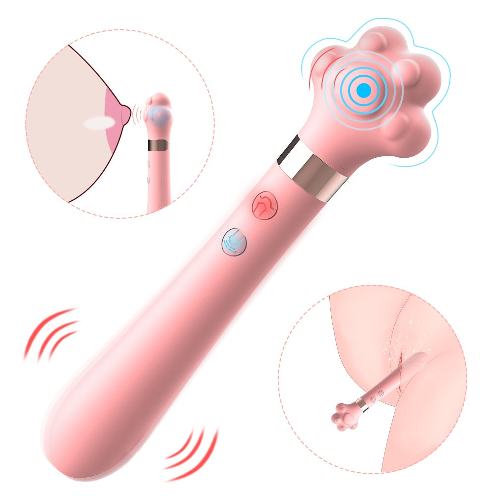 Fantasy Cat Paw G-Spot Vibrating Magic Wand – Insertable Female Vaginal Stimulator