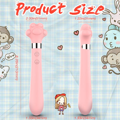 Fantasy Cat Paw G-Spot Vibrating Magic Wand – Insertable Female Vaginal Stimulator