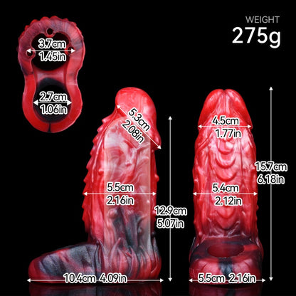 Dragondildo Vibrating Cock Sleeve - Fantasy Penis Sheath Extension Sex Toys for Men