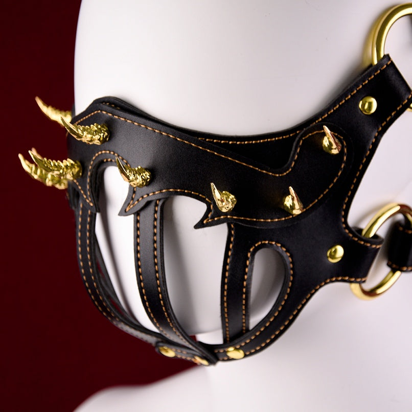 Fantasy BDSM Mask Bettie Bondage - Leather Gear Extreme Restraint Couple Sex Toys