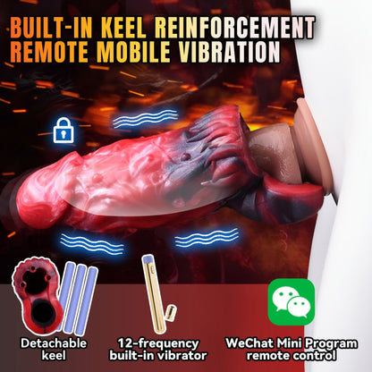 Dragondildo Vibrating Cock Sleeve - Fantasy Penis Sheath Extension Sex Toys for Men
