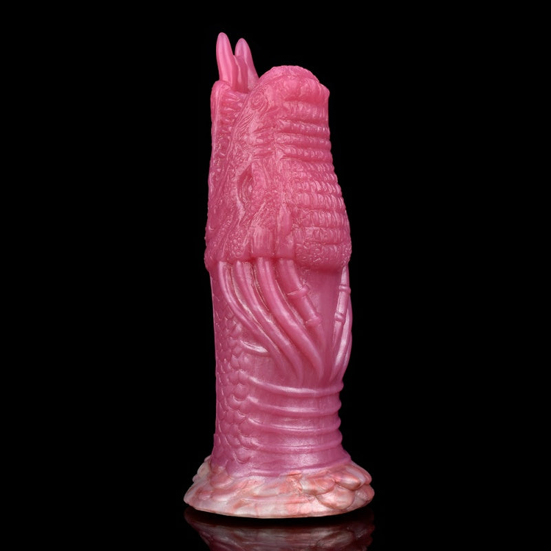 Fantasy Drakes Dick Ovipositor Anal Plug - Blood Red Silicone Masturbating Sex Toys for Women