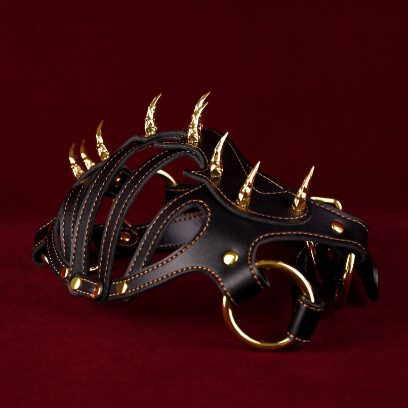 Fantasy BDSM Mask Bettie Bondage - Leather Gear Extreme Restraint Couple Sex Toys