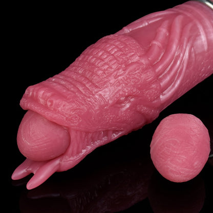 Fantasy Drakes Dick Ovipositor Anal Plug - Blood Red Silicone Masturbating Sex Toys for Women